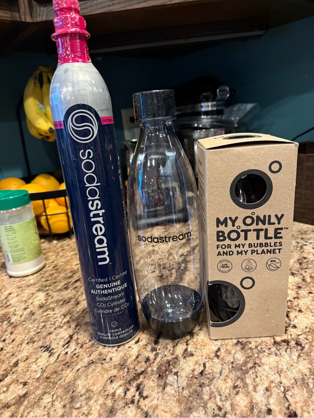 SodaStream Carbonation Cylinder & My Only Bottle Set — Black